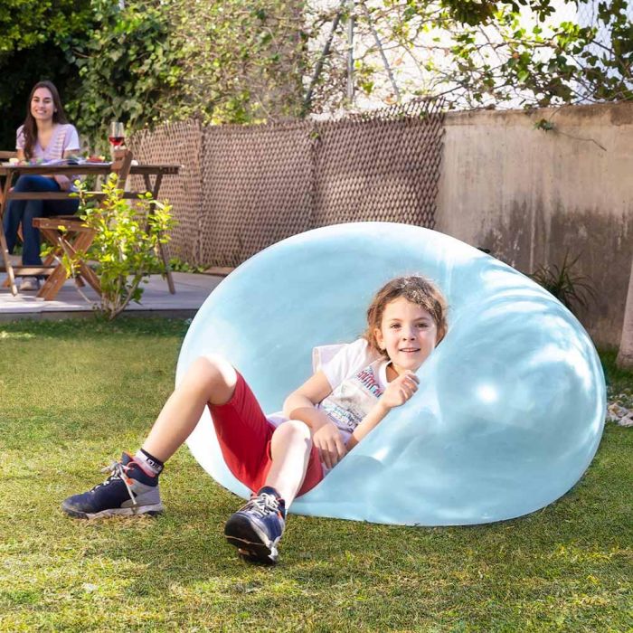 Innovagoods Burbuja hinchable gigante Bagge V0103678, Ø120cm inflado, azul translúcido 5