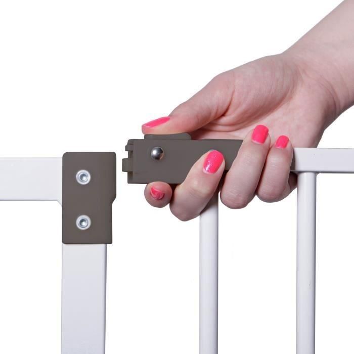 DREAMBABY Barrera de seguridad Extra grande LIBERTY - Por presión - L 99/105.5 x H 75 cm - Blanco 2 DREAMBABY Barrera de seguridad Extra grande LIBERTY - Por presión - L 99/105.5 x H 75 cm - Blanco 2