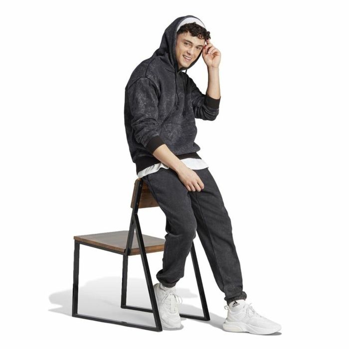 Sudadera con Capucha Hombre Adidas All Szn Negro Gris 2