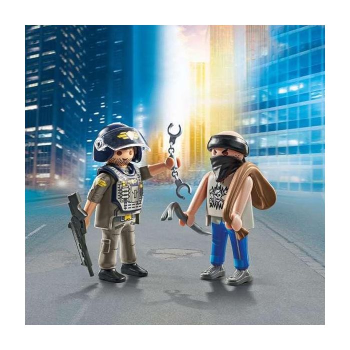 Figura policía con ladrón playmobil 3