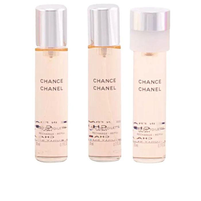 Chanel CHANCE Eau de Toilette Vaporizador Twist & Spray 3 Recargas 3 x 20 ml para Mujer 0 Chanel CHANCE Eau de Toilette Vaporizador Twist & Spray 3 Recargas 3 x 20 ml para Mujer 0