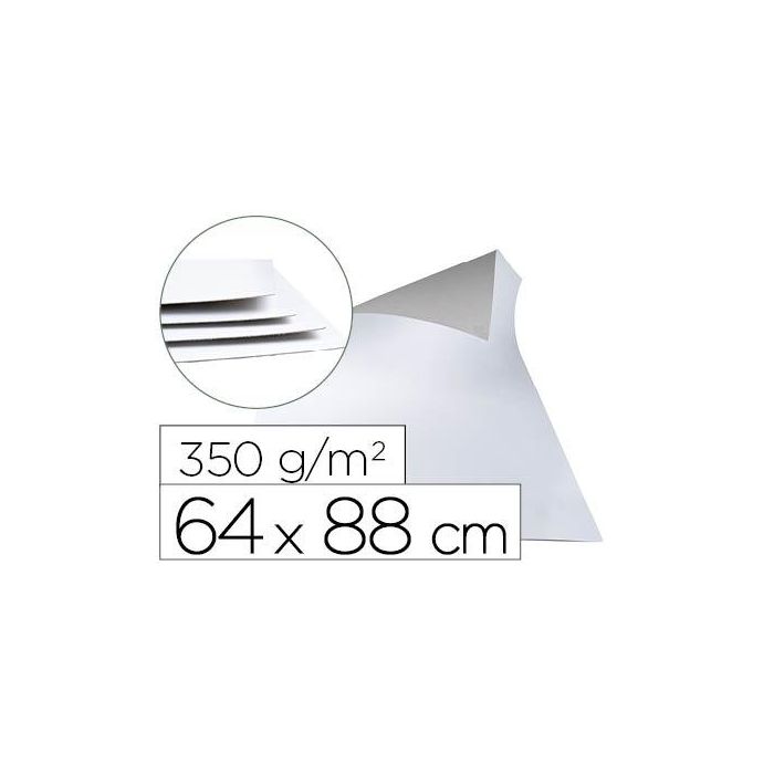 Cartoncillo Gris Liderpapel Con Una Cara Blanca 350 gr 64x88 cm Paquete De 1 kg 5 Hojas