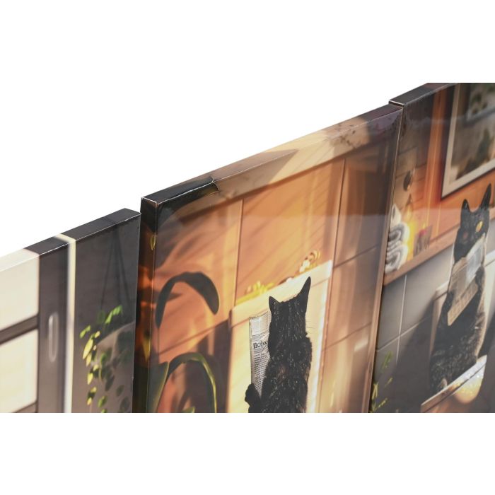 Cuadro Urban DKD Home Decor Naranja Negro 1.8 x 60 x 40 cm (8 Unidades) 1 Cuadro Urban DKD Home Decor Naranja Negro 1.8 x 60 x 40 cm (8 Unidades) 1
