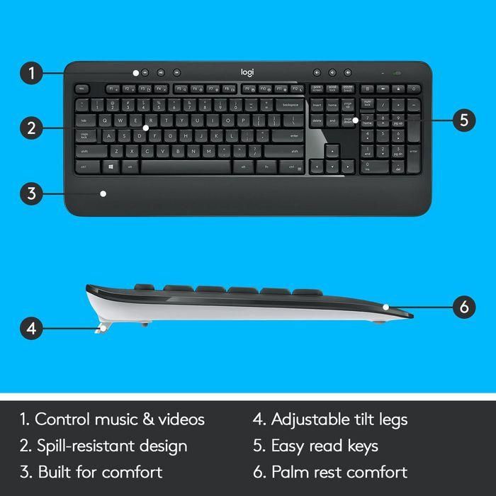 Logitech MK540 ADVANCED Wireless Keyboard and Mouse Combo 15 Logitech MK540 ADVANCED Wireless Keyboard and Mouse Combo 15
