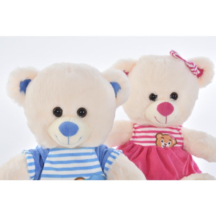 Oso de Peluche DKD Home Decor Azul Beige Rosa Infantil Oso 27 x 20 x 30 cm (2 Unidades) 1 Oso de Peluche DKD Home Decor Azul Beige Rosa Infantil Oso 27 x 20 x 30 cm (2 Unidades) 1