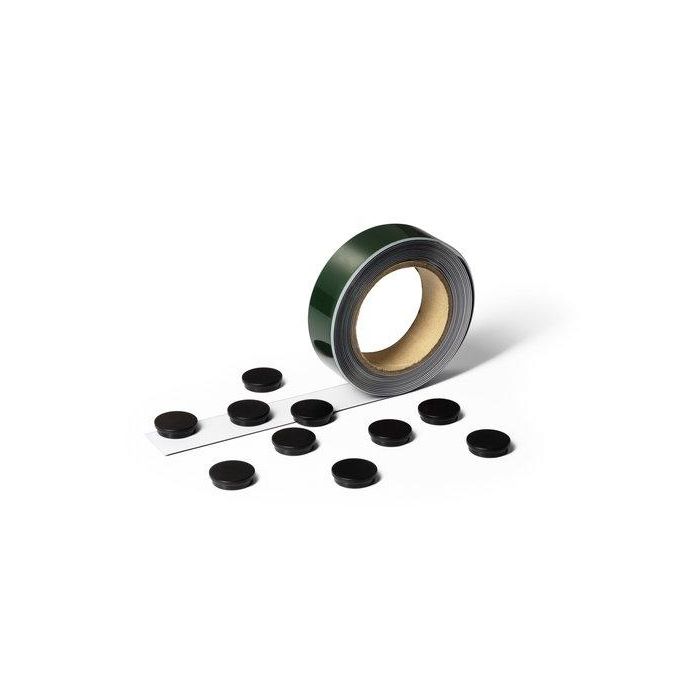 Tira Metalica Durable Autoadhesiva Rollo 5M X 35 Mm Con 10 Imanes