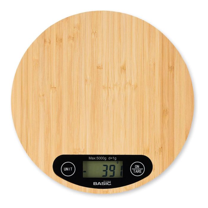 Inde Báscula Cocina Digital Redonda Bambú 5Kg Basic Home 10 Inde Báscula Cocina Digital Redonda Bambú 5Kg Basic Home 10