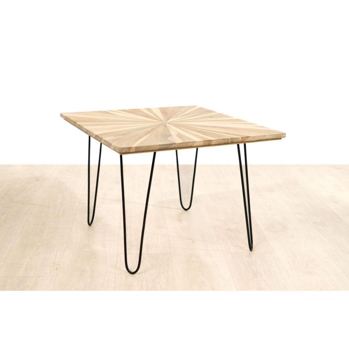 Mesa auxiliar Romimex Natural madera de teca 60 x 45 x 60 cm 2