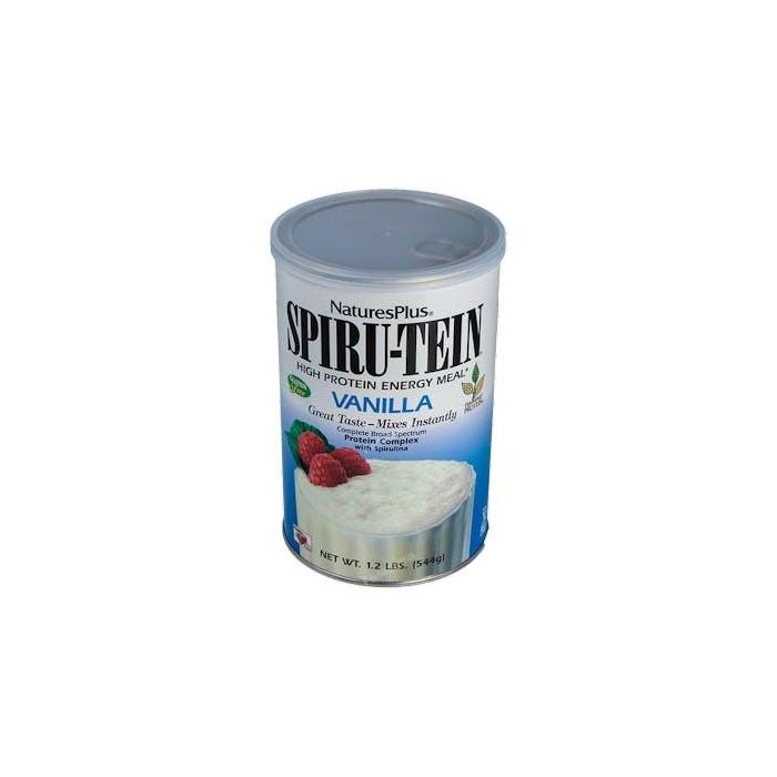 NATURES PLUS Batido de Proteínas Vegetales Spiru-Tein con Espirulina Vainilla 480g Sin Gluten