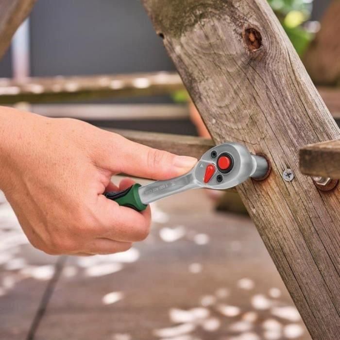 Juego de trinquete Bosch de 57 piezas 1/4 + 1/2 (para diversos proyectos de bricolaje, 55 accesorios de alto torque, estuche de transporte con agarre suave) 4 Juego de trinquete Bosch de 57 piezas 1/4 + 1/2 (para diversos proyectos de bricolaje, 55 accesorios de alto torque, estuche de transporte con agarre suave) 4