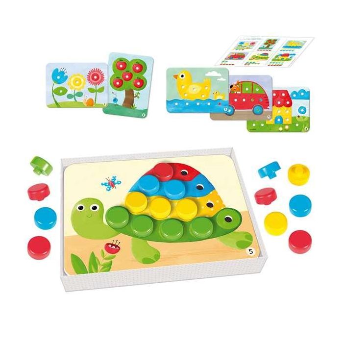 Juego educativo mosaico baby color de madera goula 26 piezas 30x22x5 cm 1