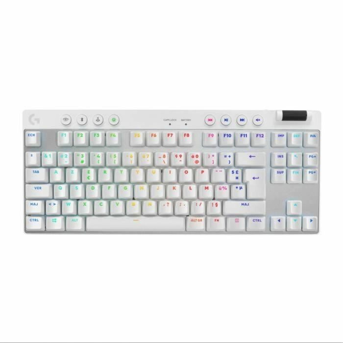 Teclado para juegos - inalámbrico - LOGITECH G - G Pro X TKL Lightspeed - USB - AZERTY - Blanco 0 Teclado para juegos - inalámbrico - LOGITECH G - G Pro X TKL Lightspeed - USB - AZERTY - Blanco 0