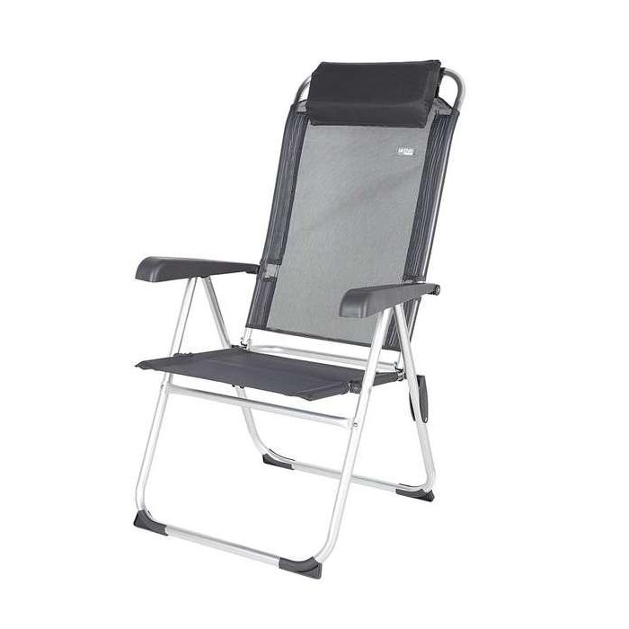 Silla camping aluminio reclinable 5 posiciones 44x55x101cm Silla camping aluminio reclinable 5 posiciones 44x55x101cm