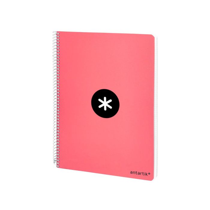 Cuaderno Espiral Liderpapel A4 Micro Antartik Tapa Dura 80 H 100 gr Cuadro 5 mm Sin Bandas 4 Taladros Color Coral 2