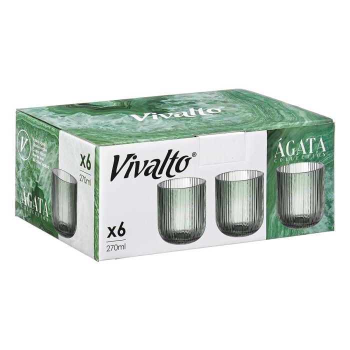 Vaso Bajo Verde Musgo 270 ml Vivalto - Vidrio 7.2x9.3x7.2 cm (24 Unidades) 2 Vaso Bajo Verde Musgo 270 ml Vivalto - Vidrio 7.2x9.3x7.2 cm (24 Unidades) 2