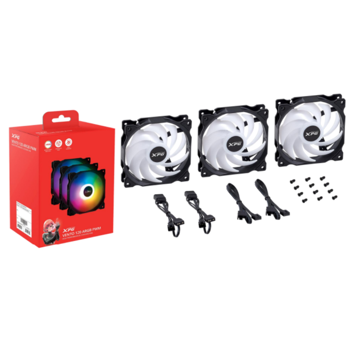 XPG VENTO 120 ARGB PWM Carcasa del ordenador Ventilador 12 cm Negro 3 pieza(s) XPG VENTO 120 ARGB PWM Carcasa del ordenador Ventilador 12 cm Negro 3 pieza(s)