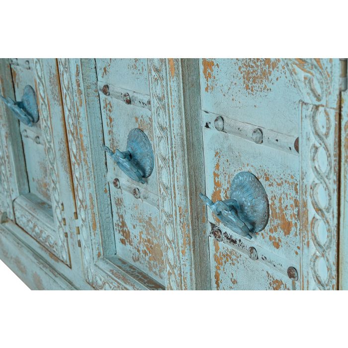 Giner y Colomer Aparador 4 Puertas Madera de Mango Verde Azulón 4