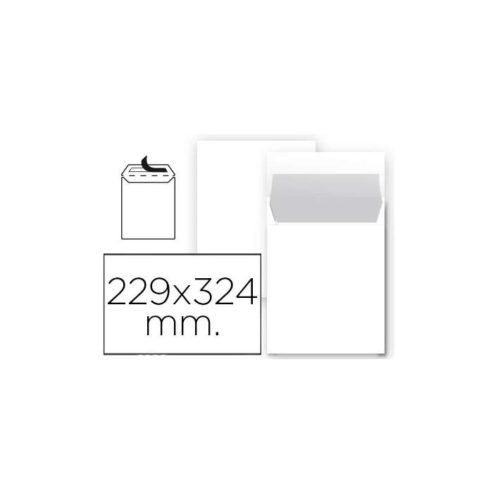 Liderpapel Bolsa N 8 DIN 229x324 mm Tira de Silicona Blanca Paquete 25 Unidades 0 Liderpapel Bolsa N 8 DIN 229x324 mm Tira de Silicona Blanca Paquete 25 Unidades 0