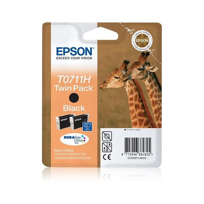 Epson Stylus D120/DX7400 Pack 2 Cartuchos de Alta capacidad