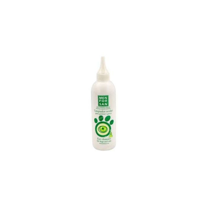 Men For San Limpiador Ocular 125 ml para Perros y Gatos - Quita Manchas Secas, Legañas y Ayuda a Prevenir Conjuntivitis