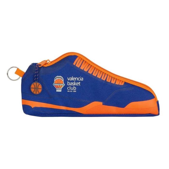 Safta Portatodo Zapatilla Valencia Basket 24x10x2cm Azul y Naranja