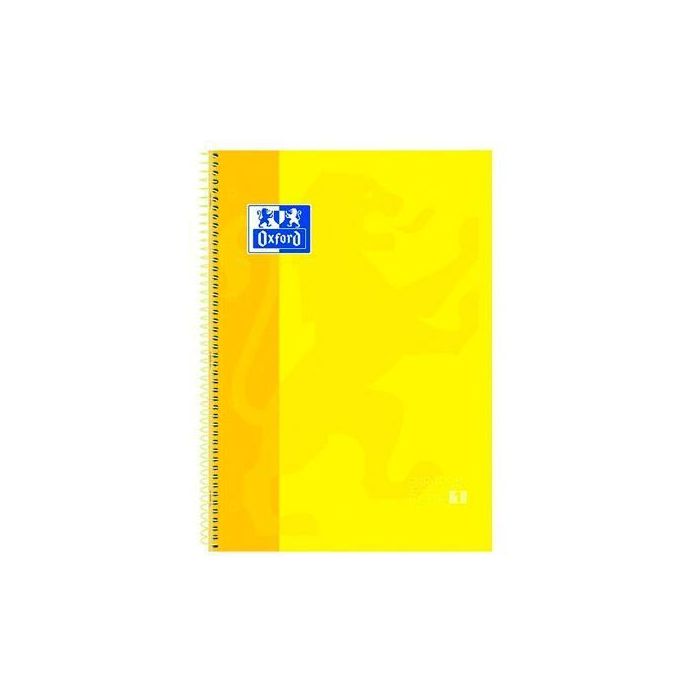 Oxford Cuaderno Classic Europeanbook 1 Write&Erase 80H A4+ 5x5mm Microperforado Tapa Extradura Amarillo (5 Unidades) (5 Unidades)