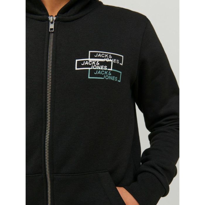 Sudadera con Capucha Niño Jack & Jones JCOSPACE LOGO SWEAT 12221210 Negro 2