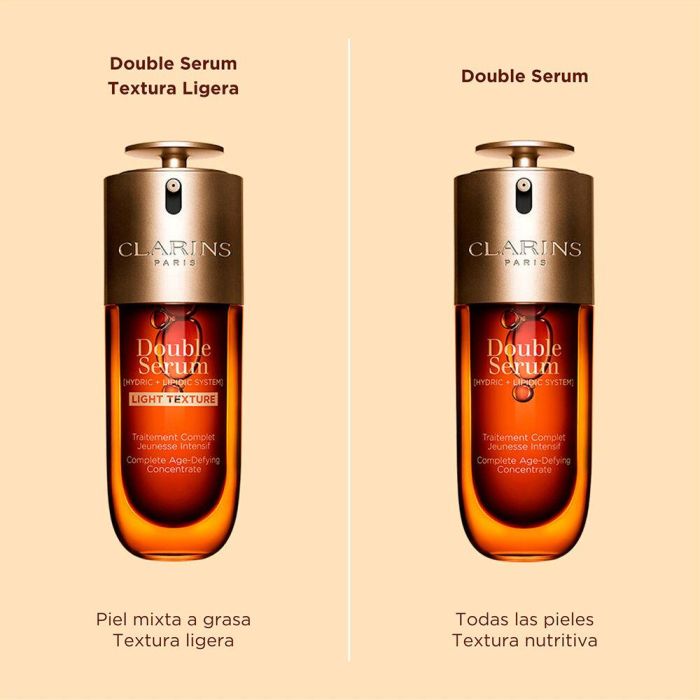 Clarins DOUBLE SERUM textura ligera 75 ml Tratamiento Facial Hidratante Antiarrugas Antiedad 3