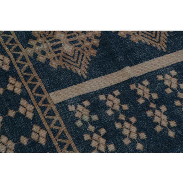 DKD Home Decor Alfombra Árabe Geométrica de Algodón Poliéster Azul Naranja 180x120 cm 715 gsm Colección Josta (2 Unidades) 3 DKD Home Decor Alfombra Árabe Geométrica de Algodón Poliéster Azul Naranja 180x120 cm 715 gsm Colección Josta (2 Unidades) 3