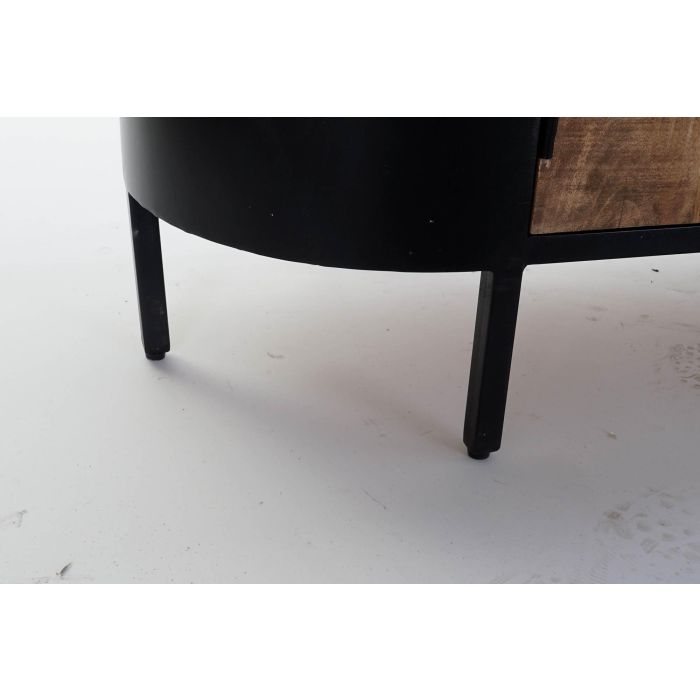 Mueble Tv Vintage DKD Home Decor Natural Negro 43 x 51 x 160 cm 3