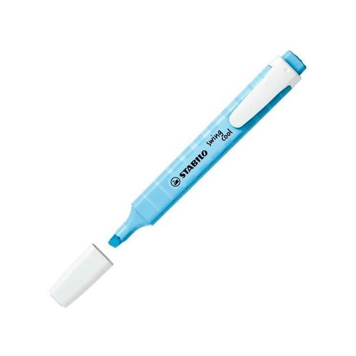 Stabilo Marcador Fluorescente Swing Cool Pastel Azul Caja 10 Ud