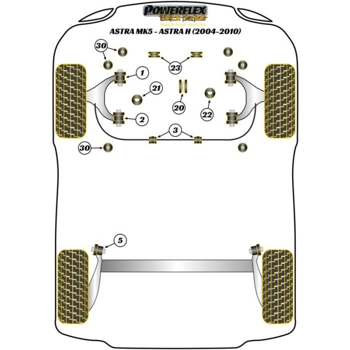 Powerflex Soporte Motor Inferior Delantero Insert Diesel PFF80-1324R