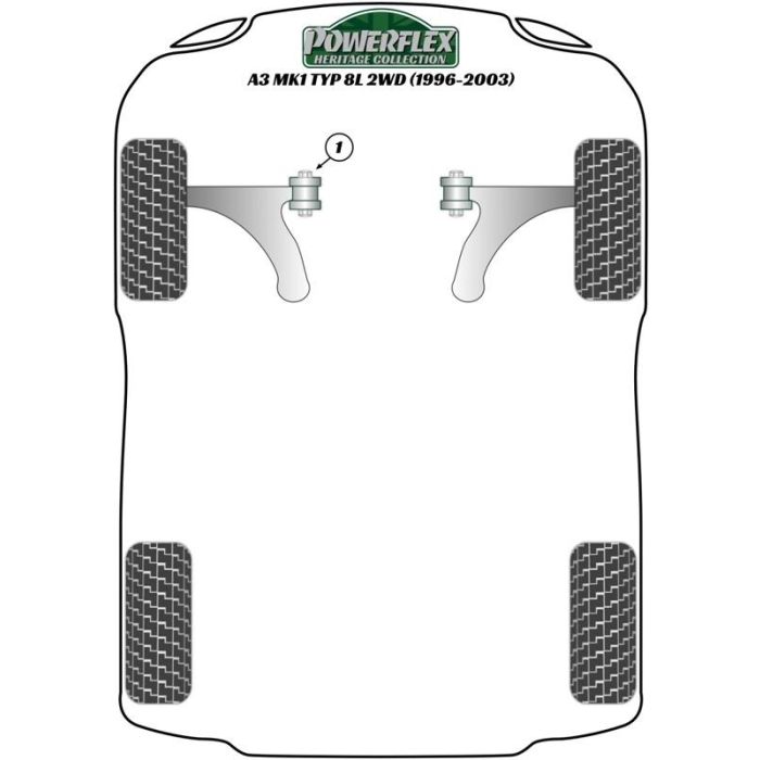 Powerflex Silentblock Trasero Del Trapecio Delantero., Pattern Arm 3 Powerflex Silentblock Trasero Del Trapecio Delantero., Pattern Arm 3