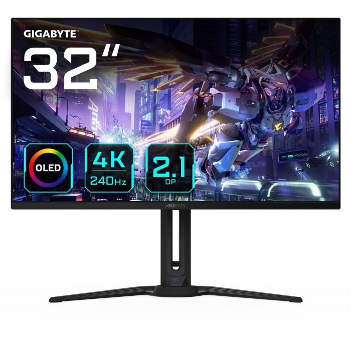 GIGABYTE AORUS FO32U2P Monitor Gaming OLED 32" 4K UHD 240Hz 0.03ms DisplayPort 2.1 HDMI 2.1 FreeSync Premium Pro HDR