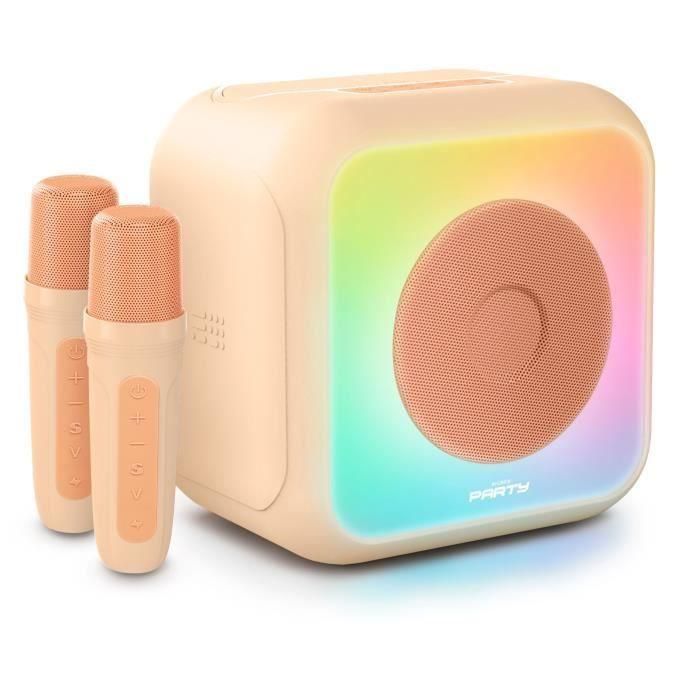 Altavoz karaoke iluminado - BIGBEN - Pesca - Bluetooth, 30W, 2 micrófonos inalámbricos USB-C, Ecualizador, Batería Li-on Altavoz karaoke iluminado - BIGBEN - Pesca - Bluetooth, 30W, 2 micrófonos inalámbricos USB-C, Ecualizador, Batería Li-on