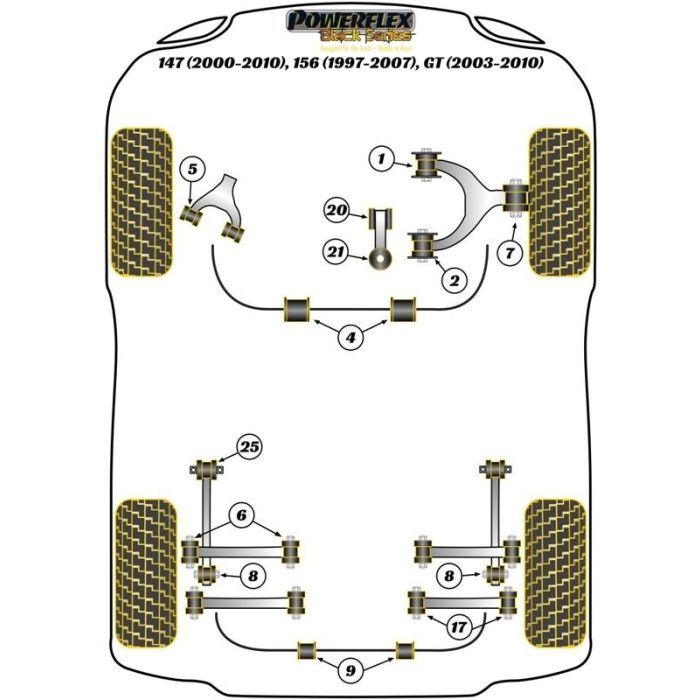 Powerflex Silentblock Del Subchassis Trasero Exterior Al Chassis Derecho 2