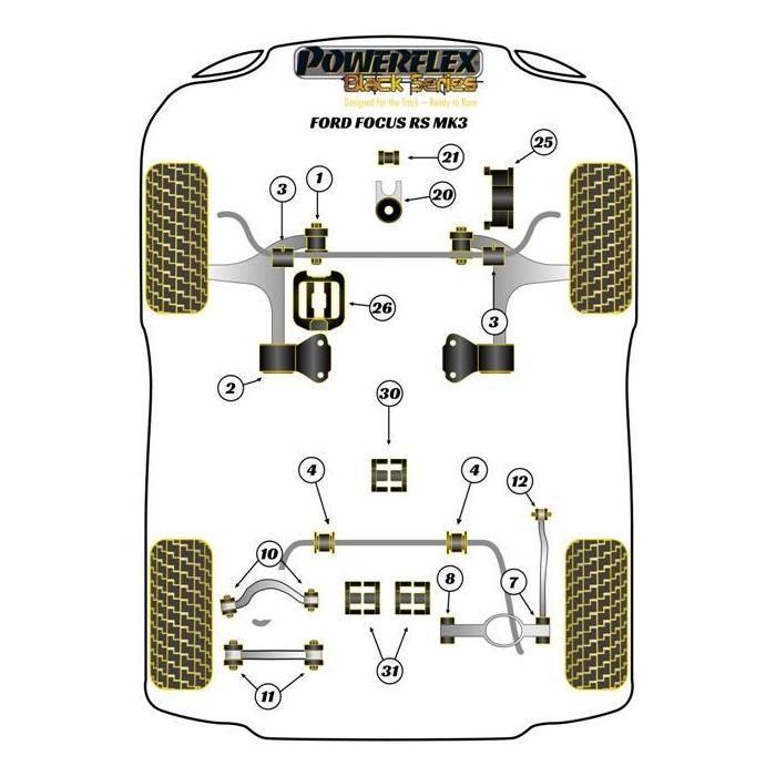 Powerflex Silentblock Trasero Del Diferencial Trasero Insert 2