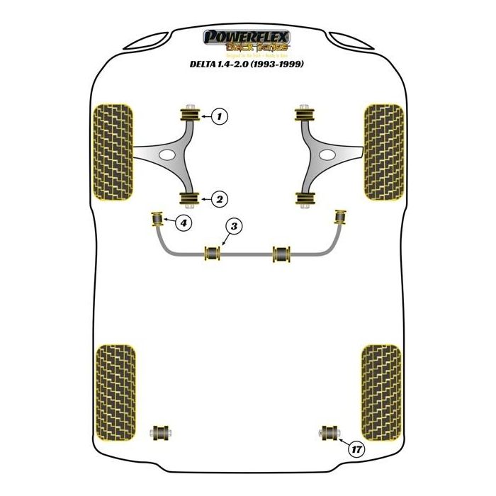 Powerflex Rear Anti Roll Bar Outer Bush 2