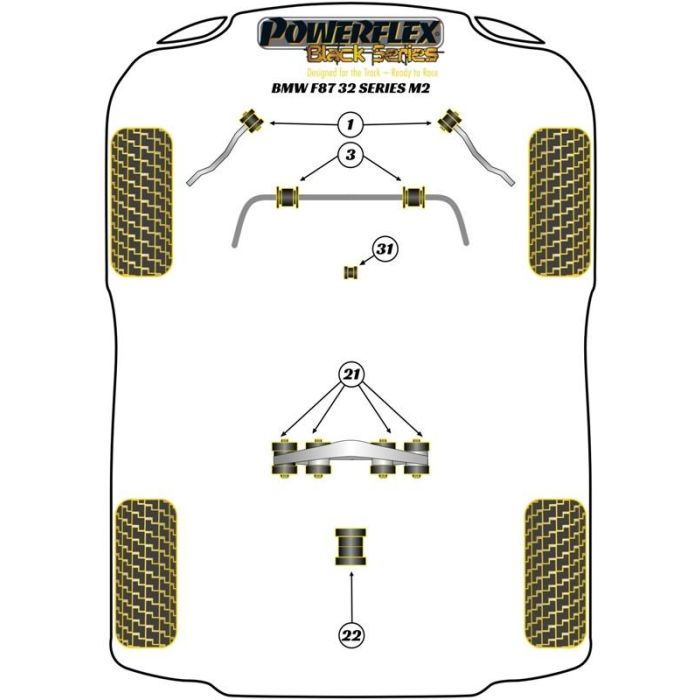 Powerflex Silentblock Delantero Del Diferencial Trasero 2