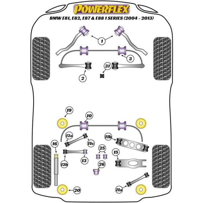 Powerflex Silentblock Trasero Del Diferencial Trasero 1