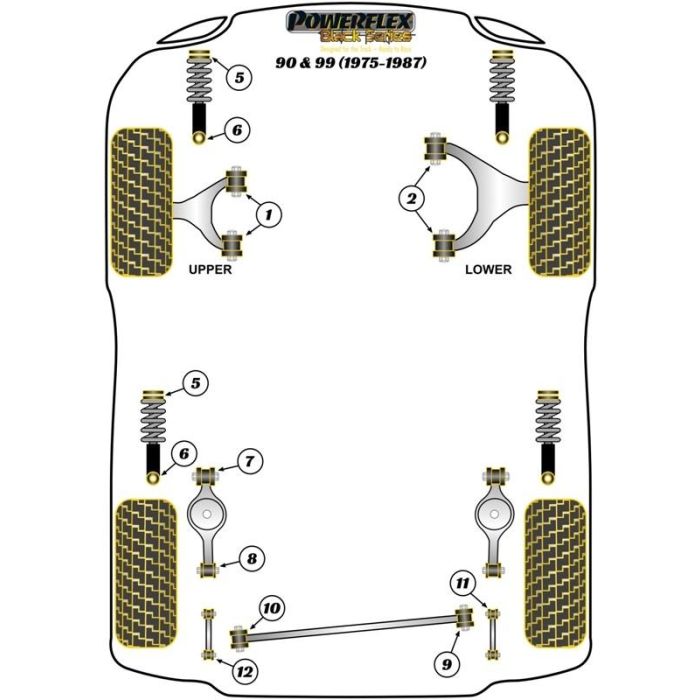 Powerflex Silentblock Amortiguador Inferior PFR66-420 Poliuretano