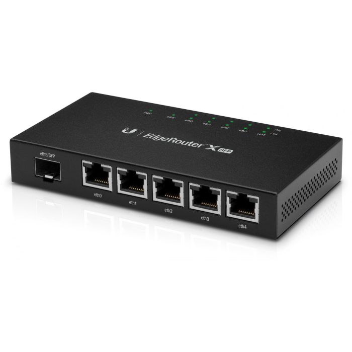Ubiquiti EdgeRouterX SFP Router Gigabit PoE Avanzado con 5 Puertos RJ45 y 1 Puerto SFP Óptico para Redes 1 Ubiquiti EdgeRouterX SFP Router Gigabit PoE Avanzado con 5 Puertos RJ45 y 1 Puerto SFP Óptico para Redes 1