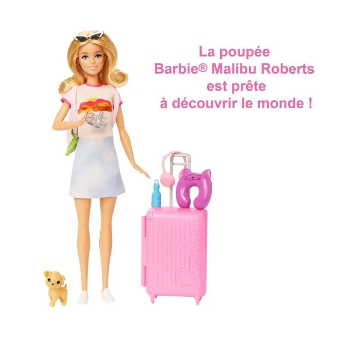 Barbie Barbie Voyage Muñeca con 14 Accesorios para 3 años y + 5
