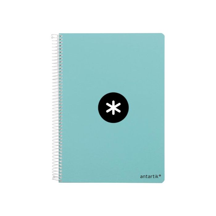 Cuaderno Espiral Liderpapel A4 Micro Antartik Tapa Dura 80H 100 gr Cuadro 5 mm Sin Bandas 4 Taladros Color Menta 1