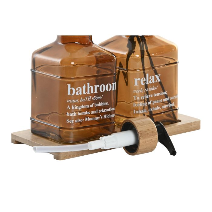 Baño Basicos DKD Home Decor Ambar Natural 9 x 1 x 19 cm Set de 3 (4 Unidades) 1 Baño Basicos DKD Home Decor Ambar Natural 9 x 1 x 19 cm Set de 3 (4 Unidades) 1