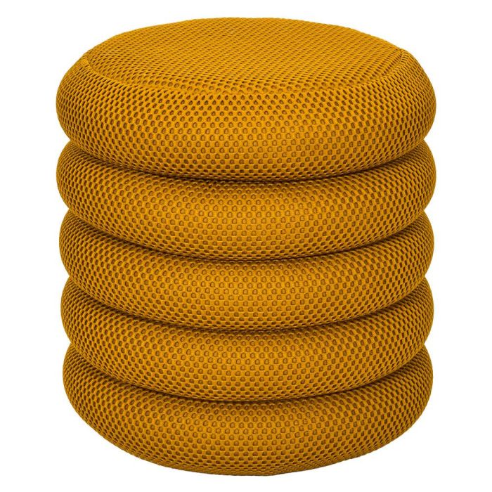 Home Deco Factory Puf Almacenaje Atom Mostaza d.37 cm h.42 cm 2