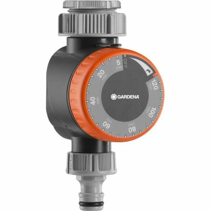 Gardena Temporizador de agua para grifos y válvulas 20/27 y 26/34 con riego ajustable 5-120 min 0 Gardena Temporizador de agua para grifos y válvulas 20/27 y 26/34 con riego ajustable 5-120 min 0
