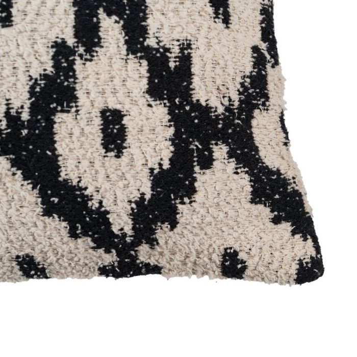 Cojín Blanco y Negro Algodón / Poliéster 40 X 60 cm