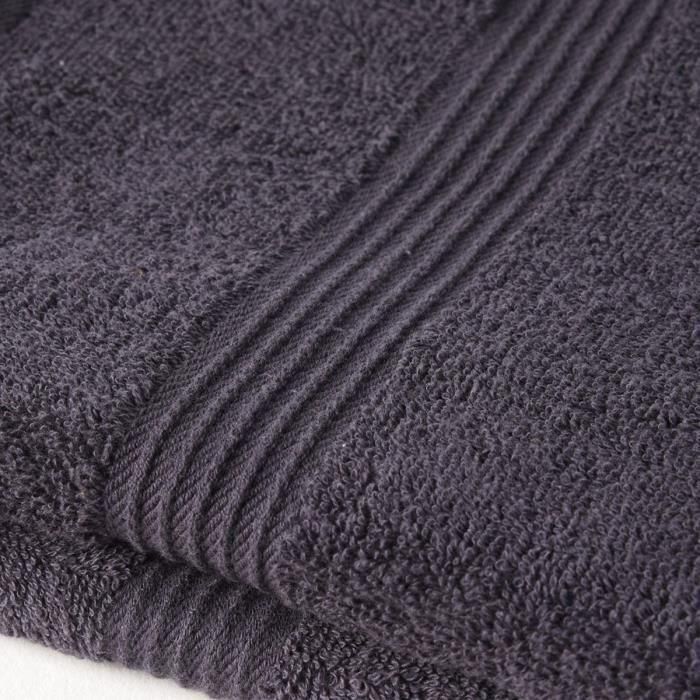 Today TOD3574641230975 Essential - Juego de 2 toallas de mano 50x90 cm 100% Algodón Antracita 1