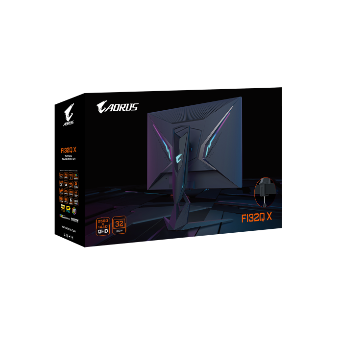 Gigabyte AORUS FI32Q-X 81,3 cm (32") 2560 x 1440 Pixeles Quad HD LED Negro 9